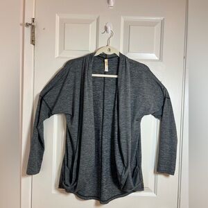 Lucy‎ Slouchy Open Front Long Sleeve Athletic Cardigan Sweater Women's Size M